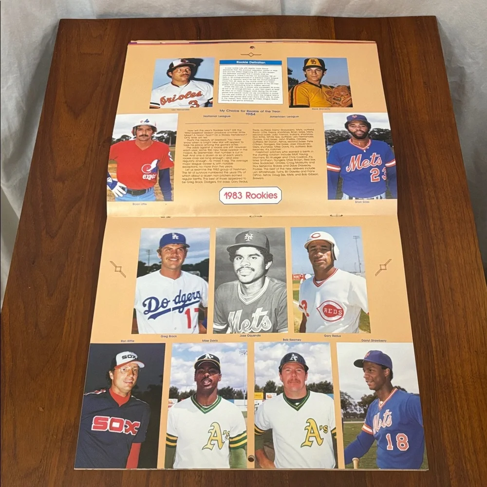 Vintage 1984 Macmillan baseball calendar